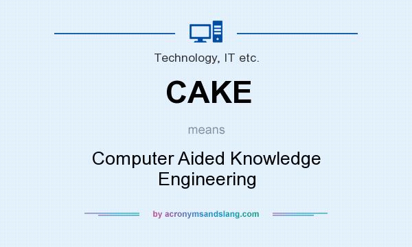 What does CAKE mean? It stands for Computer Aided Knowledge Engineering