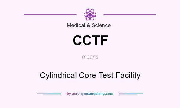 What does CCTF mean? It stands for Cylindrical Core Test Facility