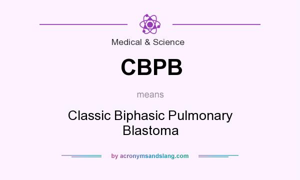 What does CBPB mean? It stands for Classic Biphasic Pulmonary Blastoma