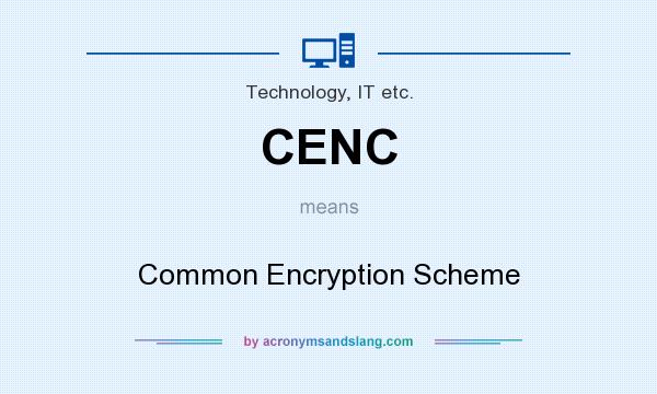 What does CENC mean? It stands for Common Encryption Scheme