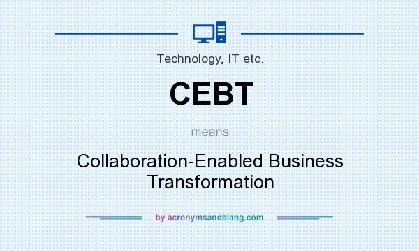 What does CEBT mean? It stands for Collaboration-Enabled Business Transformation