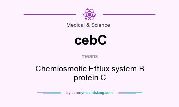 What does cebC mean? It stands for Chemiosmotic Efflux system B protein C