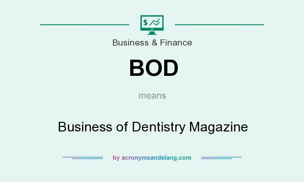 What does BOD mean? It stands for Business of Dentistry Magazine