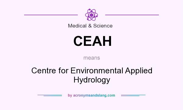 What does CEAH mean? It stands for Centre for Environmental Applied Hydrology