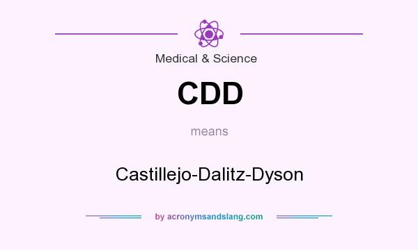What does CDD mean? It stands for Castillejo-Dalitz-Dyson