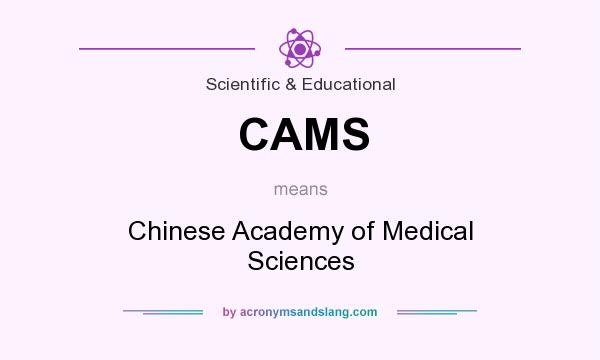 What does CAMS mean? It stands for Chinese Academy of Medical Sciences