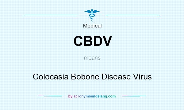 What does CBDV mean? It stands for Colocasia Bobone Disease Virus
