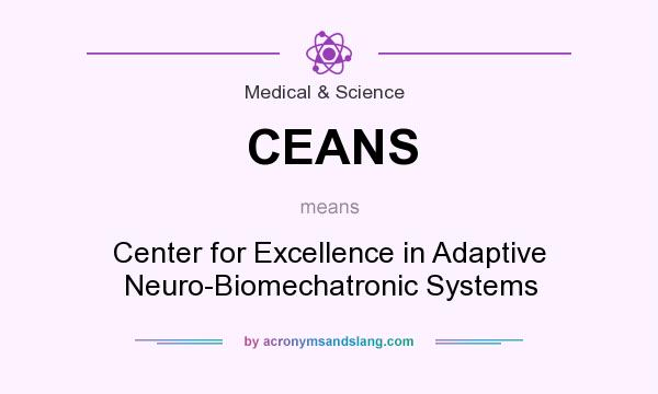 What does CEANS mean? It stands for Center for Excellence in Adaptive Neuro-Biomechatronic Systems