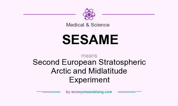 What does SESAME mean? It stands for Second European Stratospheric Arctic and Midlatitude Experiment