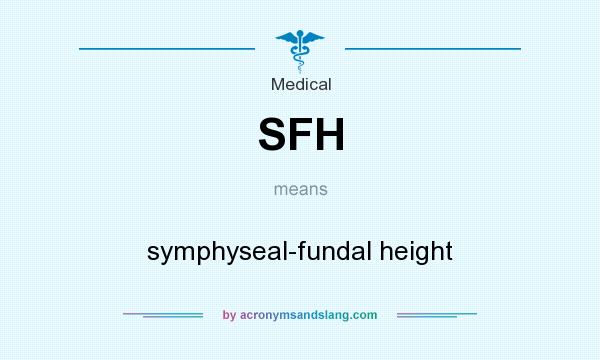 What does SFH mean? It stands for symphyseal-fundal height