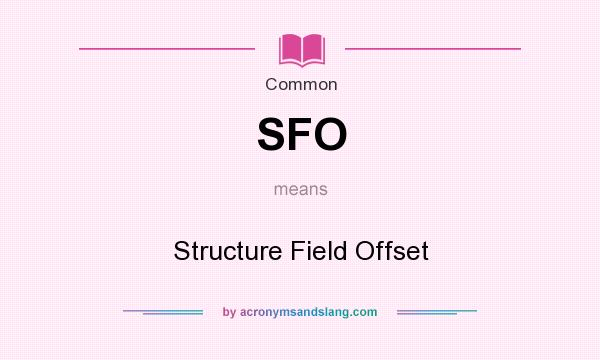 What does SFO mean? It stands for Structure Field Offset