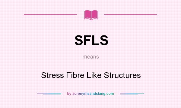 What does SFLS mean? It stands for Stress Fibre Like Structures