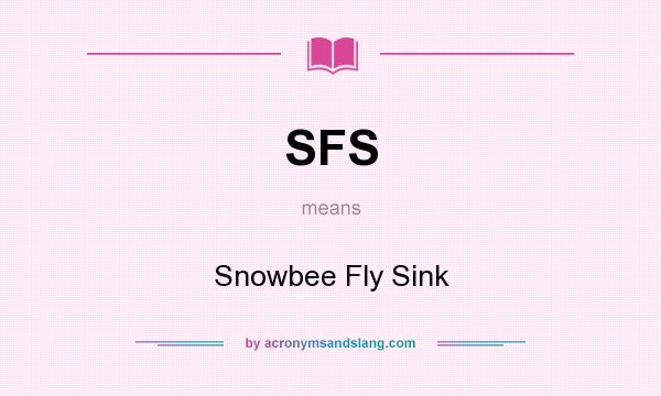 What does SFS mean? It stands for Snowbee Fly Sink