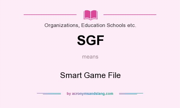 What does SGF mean? It stands for Smart Game File