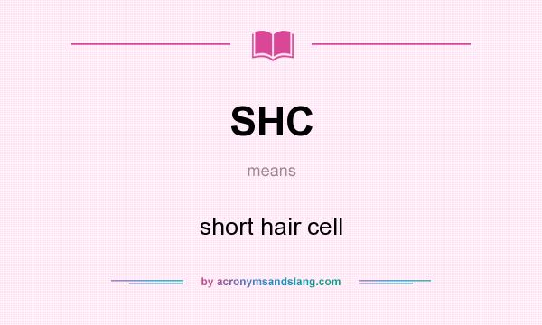 What does SHC mean? It stands for short hair cell
