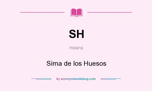 What does SH mean? It stands for Sima de los Huesos