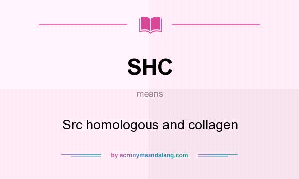 What does SHC mean? It stands for Src homologous and collagen