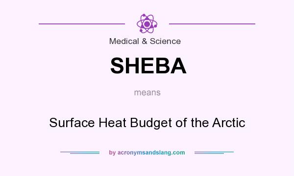 What does SHEBA mean? It stands for Surface Heat Budget of the Arctic