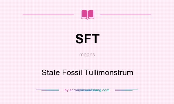 What does SFT mean? It stands for State Fossil Tullimonstrum