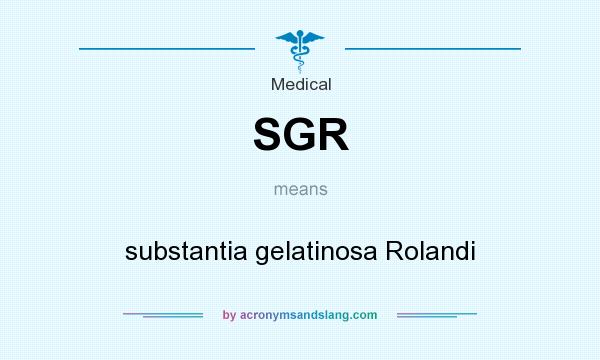 What does SGR mean? It stands for substantia gelatinosa Rolandi