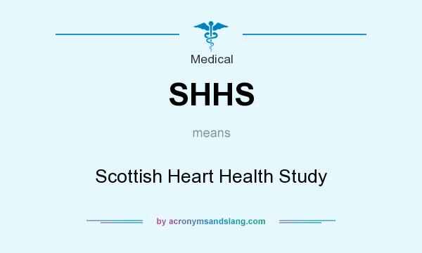 What does SHHS mean? It stands for Scottish Heart Health Study