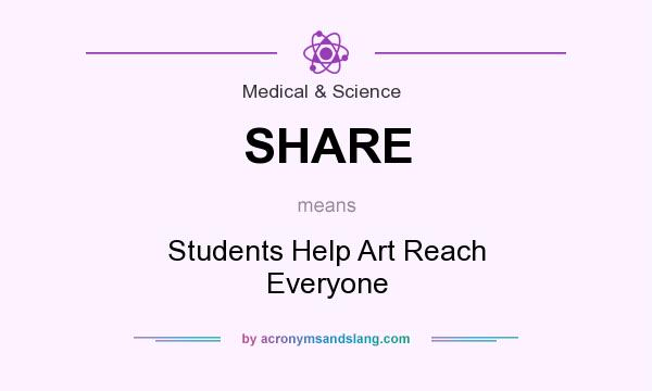 What does SHARE mean? It stands for Students Help Art Reach Everyone