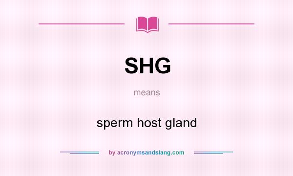 What does SHG mean? It stands for sperm host gland