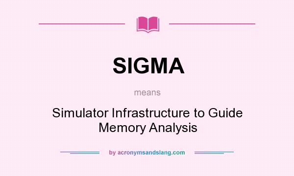 What does SIGMA mean? It stands for Simulator Infrastructure to Guide Memory Analysis