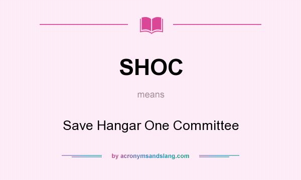 What does SHOC mean? It stands for Save Hangar One Committee