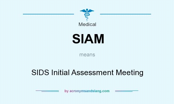 What does SIAM mean? It stands for SIDS Initial Assessment Meeting