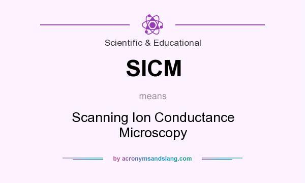What does SICM mean? It stands for Scanning Ion Conductance Microscopy