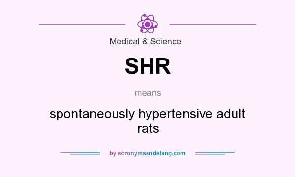 What does SHR mean? It stands for spontaneously hypertensive adult rats