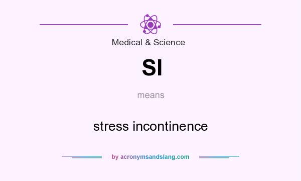 What does SI mean? It stands for stress incontinence