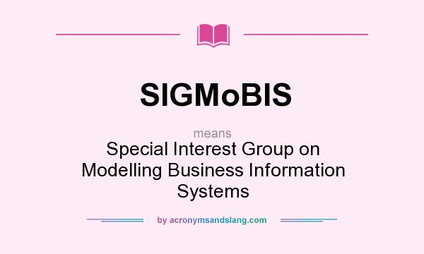 What does SIGMoBIS mean? It stands for Special Interest Group on Modelling Business Information Systems