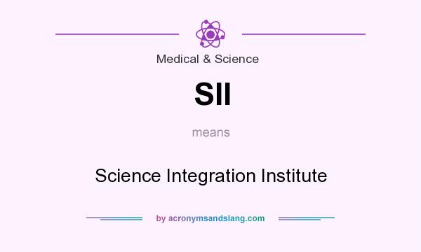 What does SII mean? It stands for Science Integration Institute