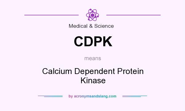 What does CDPK mean? It stands for Calcium Dependent Protein Kinase