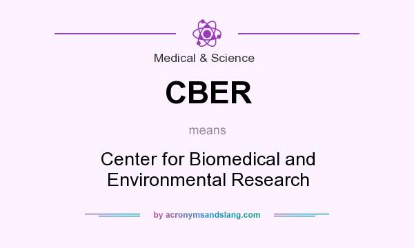 What does CBER mean? It stands for Center for Biomedical and Environmental Research