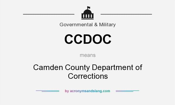 What does CCDOC mean? It stands for Camden County Department of Corrections