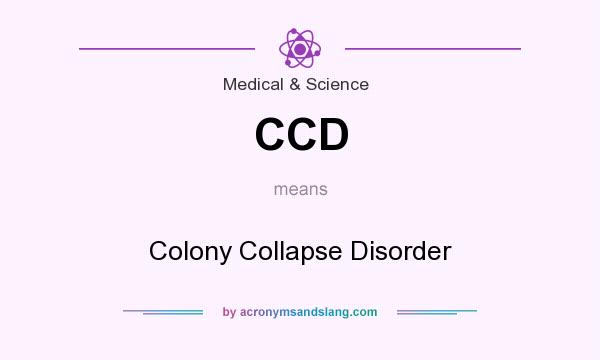 What does CCD mean? It stands for Colony Collapse Disorder