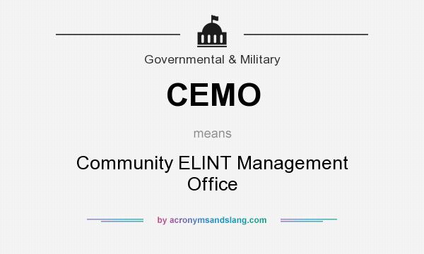 What does CEMO mean? It stands for Community ELINT Management Office