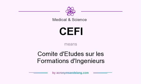 What does CEFI mean? It stands for Comite d`Etudes sur les Formations d`Ingenieurs