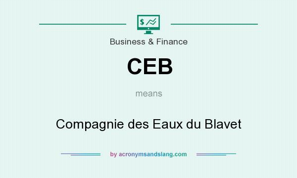 What does CEB mean? It stands for Compagnie des Eaux du Blavet