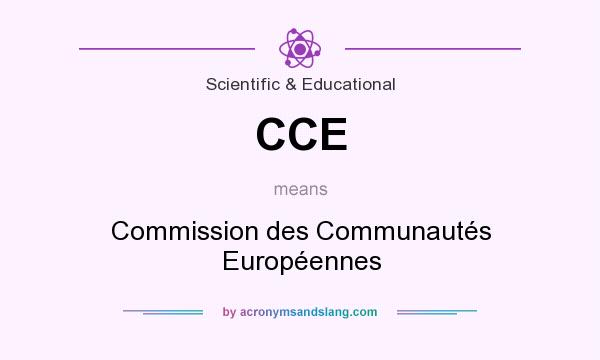 What does CCE mean? It stands for Commission des Communautés Européennes