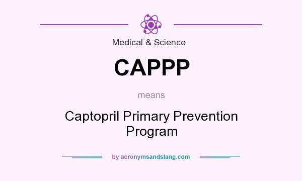 What does CAPPP mean? It stands for Captopril Primary Prevention Program