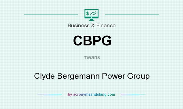 What does CBPG mean? It stands for Clyde Bergemann Power Group