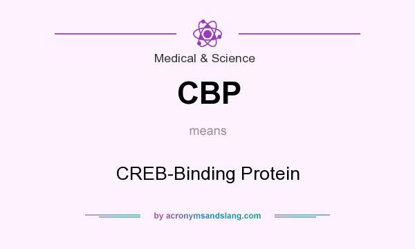What does CBP mean? It stands for CREB-Binding Protein