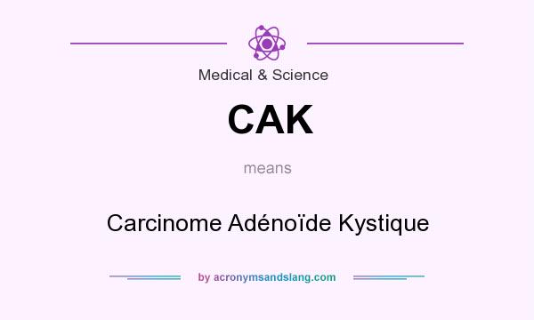 What does CAK mean? It stands for Carcinome Adénoïde Kystique