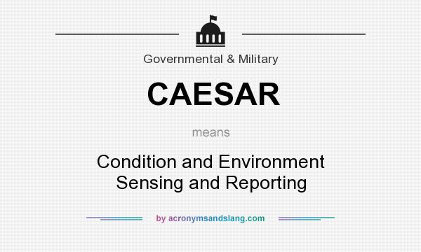 What does CAESAR mean? It stands for Condition and Environment Sensing and Reporting