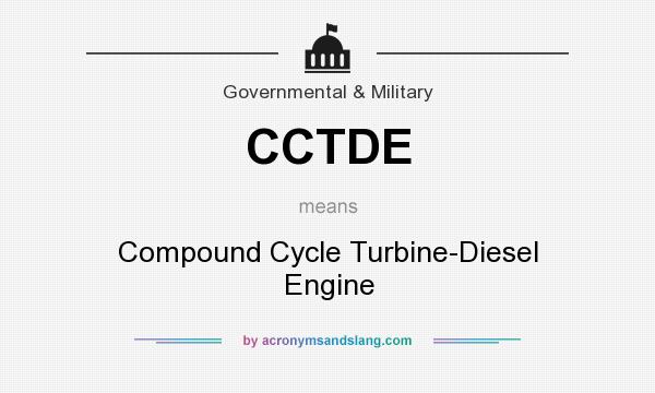 What does CCTDE mean? It stands for Compound Cycle Turbine-Diesel Engine