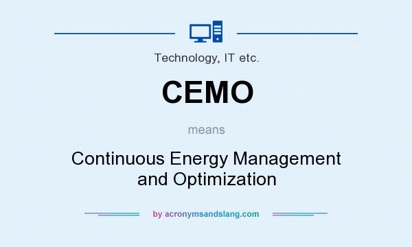 What does CEMO mean? It stands for Continuous Energy Management and Optimization